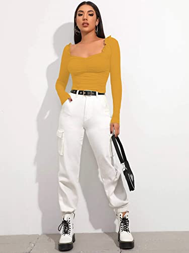 Image of Shasmi Women's Shirt | Sweat Heart Neck | Full Sleeve | Regular Fit | Elegant Design Stylish & Comfortable | All-Day Comfort | Perfect for Formal, Casual (Tank Top)