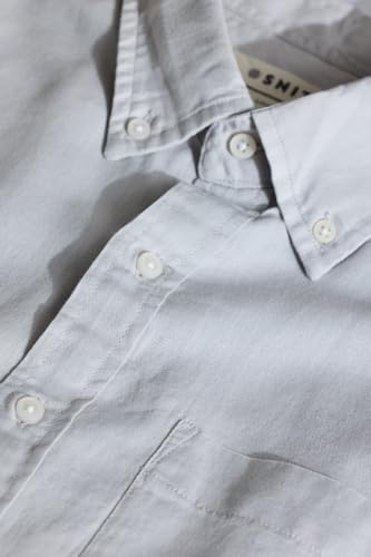 Image of SNITCH Men Casual Shirt | Slim Fit Full Sleeve Button-Down Collar Solid Design | Premium Cotton Linen Blend & Breathable Fabric for Office, Semi-Formal & Everyday Wear