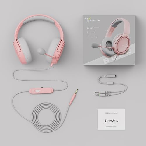 Image of BINNUNE Gaming Headset with Mic for PS4 PS5 Xbox Series X|S Xbox 1 PC NS, Wired Gaming Headphones with Microphone for PS 4|5 Xbox1