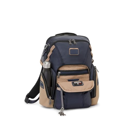 Image of TUMI - Alpha Bravo Navigation Backpack - Everyday Travel Backpack - Fits Up to 15 inch Laptop - 16.0 inch X 14.0 inch X 7.3 inch - Midnight Navy /Khaki
