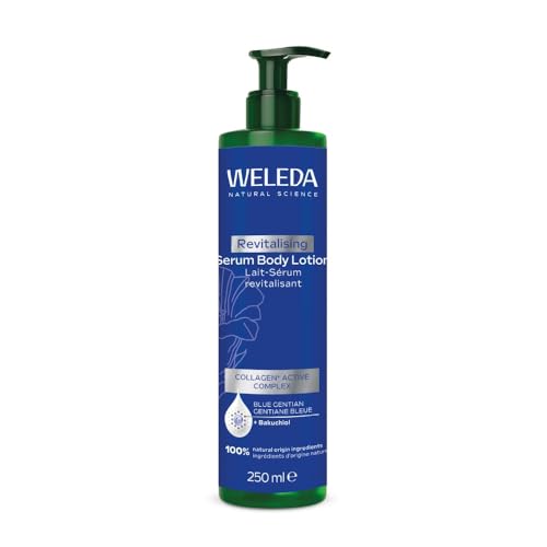 WELEDA - Suero revitalizante de leche de genciana azul - Mejora la elasticidad de la piel - Previene la aparición de manchas - Naturaleza - 250 ml