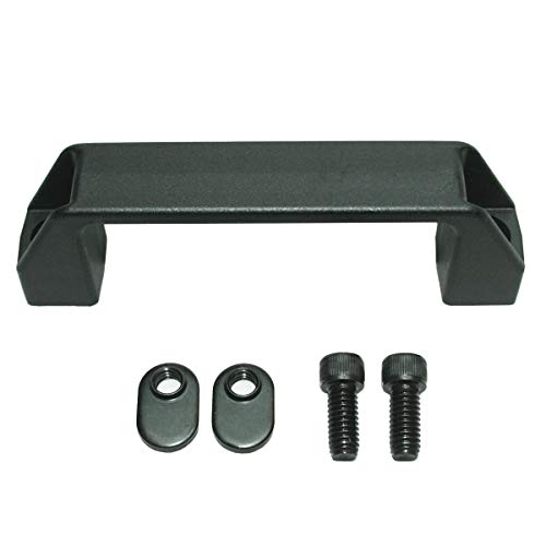 Image of 13AC7301 Plastic Pull Handle with Threaded Holes, Rectangle Grip, 4-39 /64 inch Center-to-Center, 1-39 /64 inch Projection