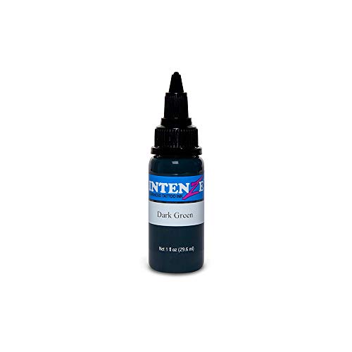 Intenze Tattoo Ink - Dark Green - 1/2oz Bottle