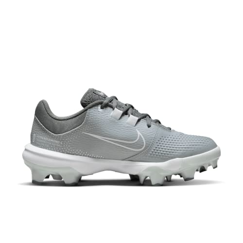 Nike Women's Hyperdiamond 4 Pro Molded Softball Cleats Gray | White Size 9.5 Medium2