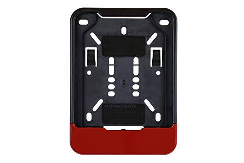 1 soporte para matrícula de seguro 135 x 110 mm (para ciclomotor, scooter, S-Pedelec, bicicleta eléctrica, ciclomotor, bicicleta L, rueda ligera), con barra roja oscuro
