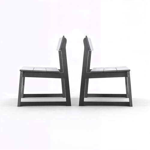 ROCKRAIN Recycled HDPE Outdoor Chairs: 350-LBS Weatherproof Seating - 2-Pack