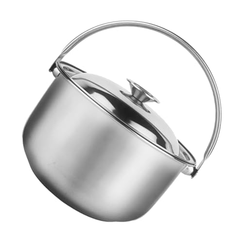 WEKADRIN Olla de Sopa de Acero Inoxidable con Tapa y Mango Antiescaldado Olla para Guisos y Cocina Versátil Resistente Altas Temperaturas WEKADRIN Olla de Sopa de Acero Inoxidable con Tapa y Mango Antiescaldado Olla para Guisos y Cocina Versátil Resistente Altas Temperaturas