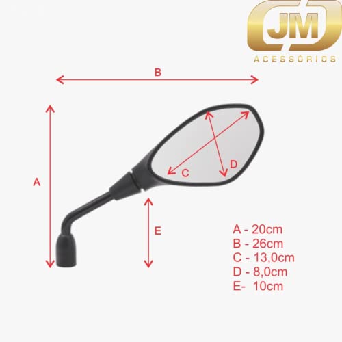 Retrovisor GVS BMW F800 Fixo com Lente Convexa Premium