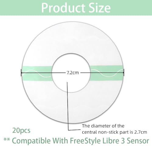 Image of 20pcs Self Adhesive Patches Compatible With FreeStyle Libre 3 Sensor, Breathable Waterproof Sensor Covers Patch Stickers Pad, Sensor Sticker Fix The Sensor On The Arm (Transparent)
