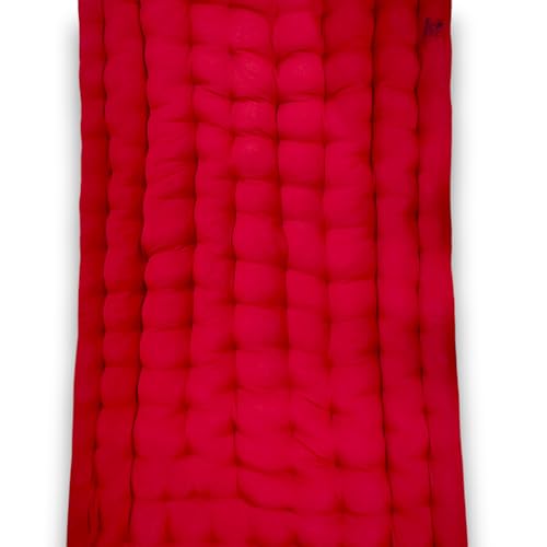 Image of ATOOTFUSION Soft Cotton Quilt | Foldable Mattress for Floor Light Weight Filled Single Firm Cotton Quilt Mattress Gadda (1 Sleeping Capacity, 3 x 6 ft or 72 x 36 Inches) (Maroon)