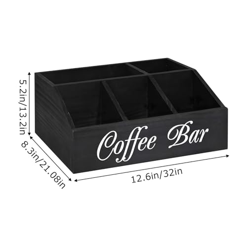 Organisateur de bar à café en bois Teksome pour comptoir et cuisine - 5