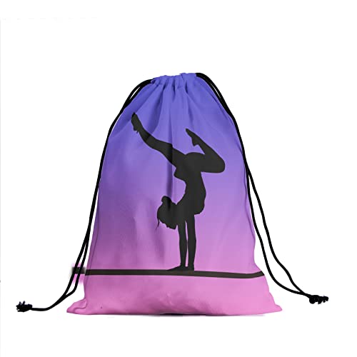 Image of Nerxy Pink Purple Gymnastics Grip Bag - Cute Gym Bags for Gymnasts, Adjustable for Personal Equipment