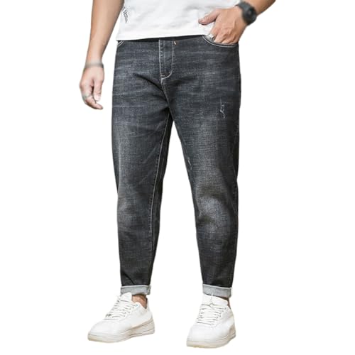 XYGJZ Men's Mid Rise Stretchable Jeans Slim Fit Plus Size Denim Pants Casual Skateboard Pants