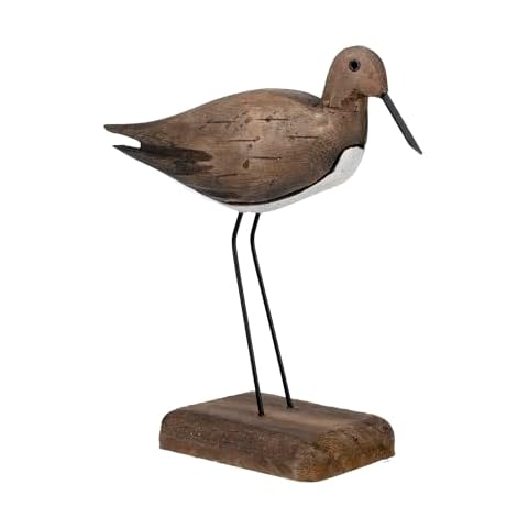 100 North Attraction Design Sandpiper Beach Bird - 6.7 x 5.9 Inch Brown Wood and Metal Collectible Tabletop Figurine Cover