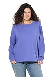 Ulla Popken Damen große Größen Übergrößen Plus Size Sweatshirt mit offenen Kanten