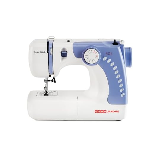 Usha Janome Dream Stitch Automatic Zig-Zag Electric Sewing Machine (White And Blue)