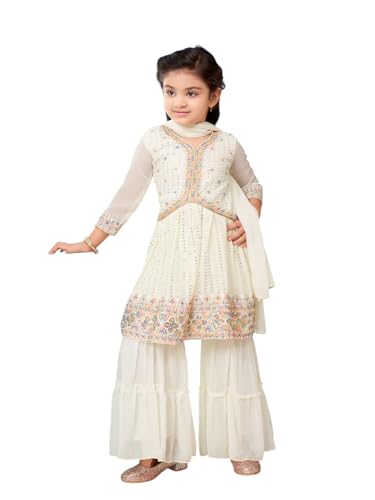 Aarika Girls Georgette Kurti Sharara Set