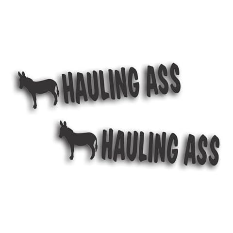 Solar Graphics USA Hauling Ass Decal Bumper Sticker Cover