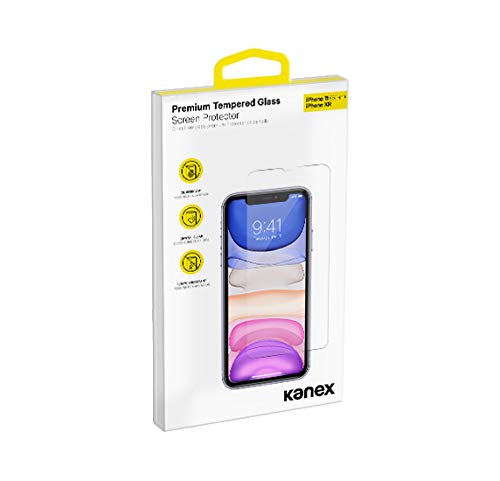 Kanex Protector de pantalla de vidrio templado premium para iPhone 11 (6,1 pulgadas), iPhone XR Cover