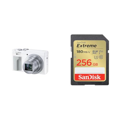パナソニック (Panasonic) コンパクト デジタル カメラ 高倍率ズーム 光学30倍 LUMIX DC-TZ99-W + 【 サンディスク 正規品 】 SDカード 256GB SDXC Class10 UHS-I U3 V30 SanDisk Ex