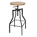 Produktbild HOME DECO FACTORY HD6218 Barhocker Ace Holz Metall/Edelstahl Typ Kunststoff, Beige Schwarz, 34,5 x 34,5 x 68 cm