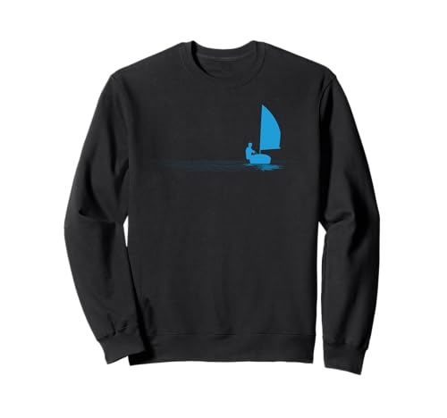 Opti Segelboot Segeln Dinghy Boot Segler Silhouette Sweatshirt