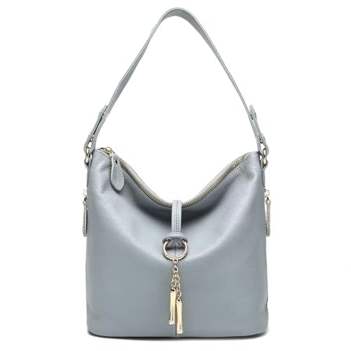 Image of Fashion Designer Women Shoulder Bag Metal Tassel Real Leather Tote Handbag Ladies Crossbody