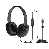 Cyber Acoustics USB Stereo Headphones for PCs and Other USB Devices in The Office, Classroom or Home (ACM-6005)