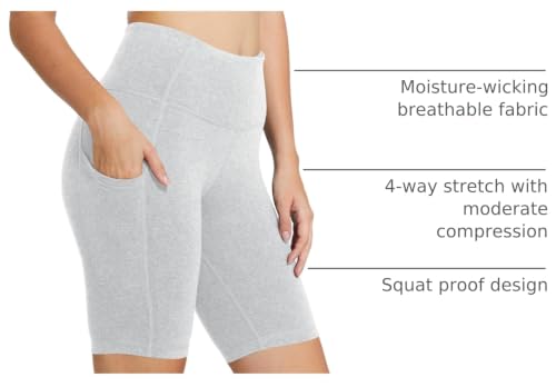 Image of baleaf Women's 8 inch / 5 inch / 3 inch Biker Shorts High Waist Yoga Workout Gym Running Volleyball Spandex Shorts with Pockets