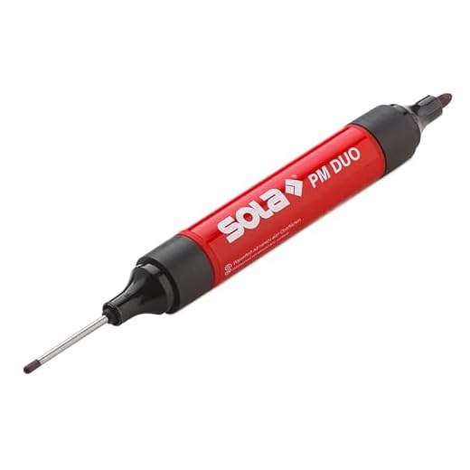 Sola PM DUO - Bohrlochmarker und Permanentmarker in Einem - schwarz - Tieflochmarker für exakte Markierungen bis zu 25 mm Tiefe