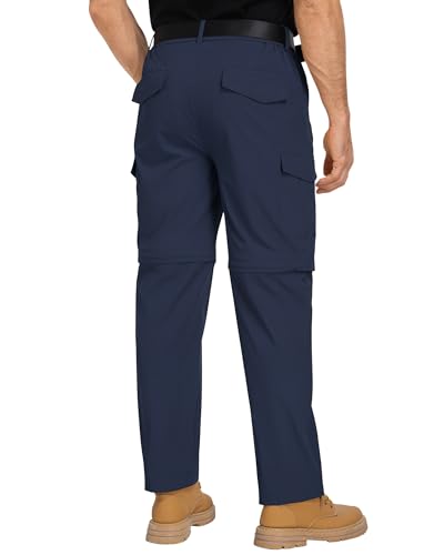 Mens Tactical Hiking Pants Lightweight Quick Dry Waterproof Convertible Cargo Pants with 6 Pockets2