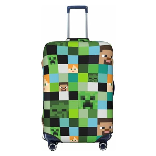 Lukbfall Video Game Controller Pattern Luggage Suitcase Covers Elastic Washable Gaming Gadgets Luggage Protector Travel Suitcase Protective Cover for Kid and Adult, Game #06, M (Fit 22-24 Inch