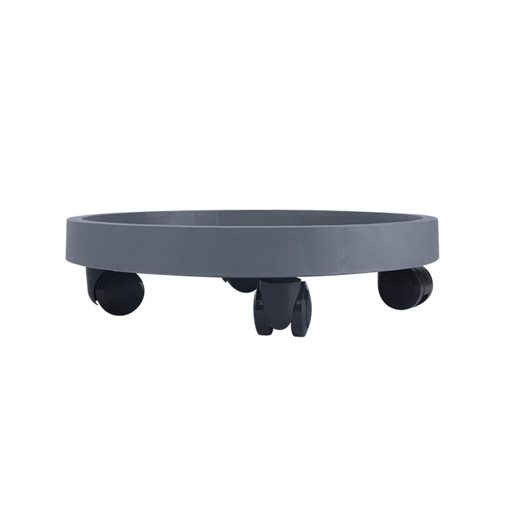 CWCQGH Plant Stand Plant Caddy Plant Tray on Wheels Plant Pot Base Can be Used in Office Living Room Balcony Patio or Garden Outdoor Plant Stand,Brown-25cm