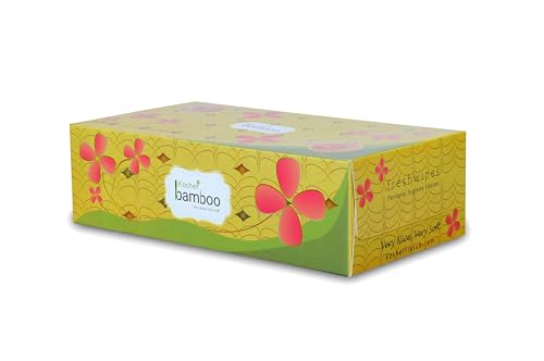 Image of Kosher Bamboo Facial Tissue Box - Pack of 4 - Made of Pure bamboo Pulp - 2 Ply - 100 pulls each (PinkGold)