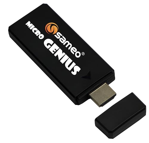Image of Sameo Micro Genius 8 Bit HDMI Gaming Console for Kids with 800 Built in 1 Classic HD Games Toy Birthday Gift for Boys Girls - Black