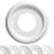 OhLectric Ceiling Medallion - Smooth Molded Plastic Medallion for Fans, Lights and Chandeliers - Decorative Ceiling Decors with Ridged Edge - 9 ¾ Inches - OL-39209