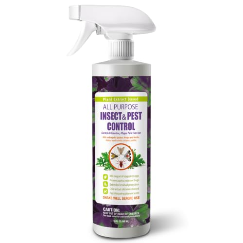 EcoVenger by EcoRaider All Purpose Insect Control 16 oz Fleas Fruit Flies Gnats Moths Roaches Spiders Fast Kill Lasting Prevention Kill Eggs Plant Extract Based & Non-Toxic Child & Pet Safe