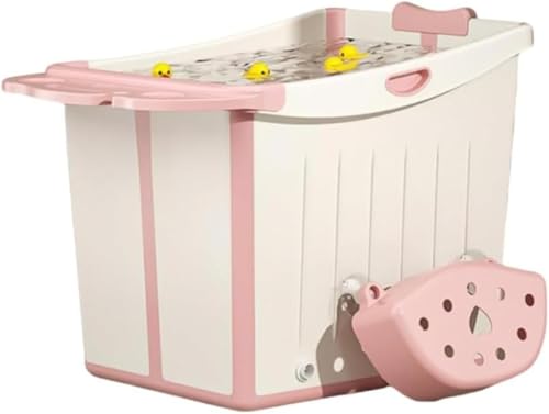 KDBT 新生児用スイミングバケツ ベビーバスバケツ 家庭用折りたたみベビーバスタブ ポータブル省スペースバスタブ シンプルデザイン 子供用沐浴バケツ (ブルー) (ピンク)