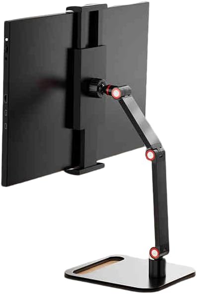 Miniatura 3 de UGIFT Soporte ajustable para tableta, soporte de escritorio multiángulo, giratorio de 360, 4-12.9 pulgadas, negro