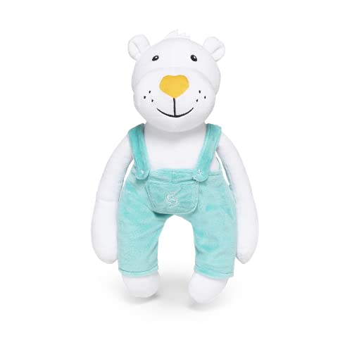 skiddoü weiches Kuscheltiere Bernt mit Latzhosen, Stofftier Bär, plüsch Teddybär, skandinavische Design, Klettverschluss… – Bild 8