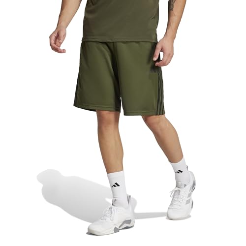 adidas Herren Train Essentials Piqué 3-Stripes Shorts, Night Cargo/Schwarz, Klein – Ansicht 1