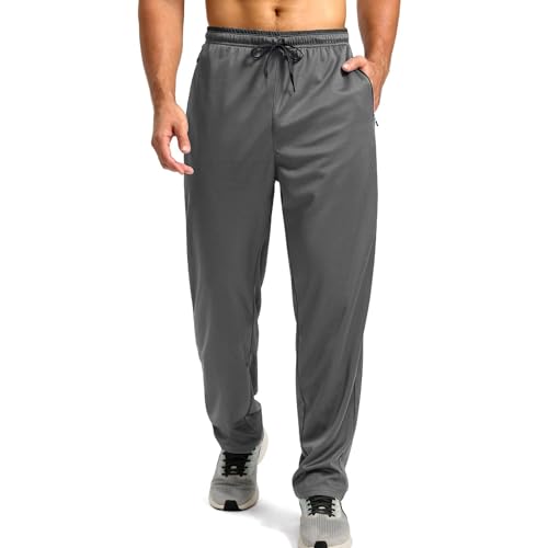 WENKOMG1 Mens Track Sweatpants, Casual Workout Running Joggers Stretch Quick Dry Hiking Sweatpants with Pockets, S-2XL3