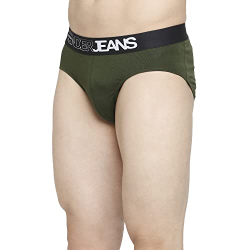 Image of Underjeans Men's Cotton Blend Regular Fit Solid Brief