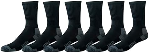 Amazon Essentials Men’s Performance Cotton Moisture Control Socks, Athletic Crew, Breathable, 6 Pairs Amazon Essentials Men’s Performance Cotton Moisture Control Socks, Athletic Crew, Breathable, 6 Pairs
