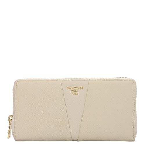 Image of Da Milano Premium Leather Wallet for Women | Multi Compartment Travel Wallet - White (10072A-OL)
