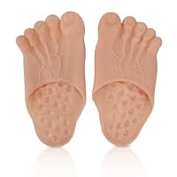 Fuß Hausschuhe, Hobbit Füße Cosplay Hulk Grün Riesenfüße Bigfoot Count Hausschuhe Halloween Cosplay Riesenfüße Zubehör Kostüm Maskerade Requisiten(Braun)