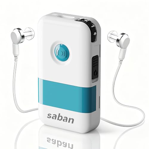 Saban Mini Box-Type Hearing Aid, 66dB Gain Retro OTC Personal Amplifier