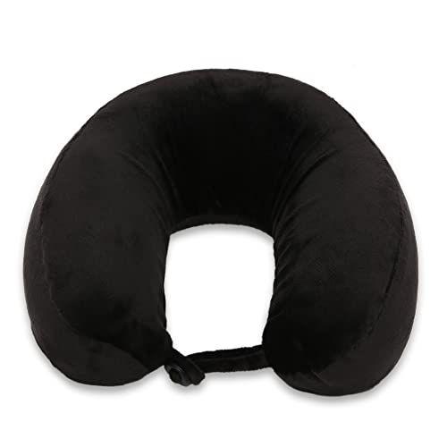 Image of Viaggi U Shape Super Soft Memory Foam Travel Neck Pillow for Neck Pain Relief Cervical Orthopedic Use Comfortable Neck Rest Pillow - Black
