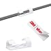 Self-Adhesive Cable Clips Organizer Drop Wire Holder Cord Management, Pack of 20, White