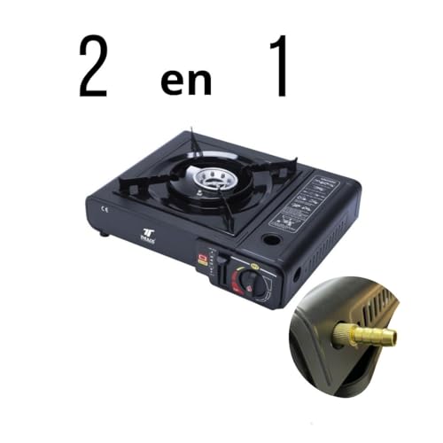 Mi dekor - Cocina Portatil, 4 Botella Incluidas, Cocina De Gas Portatil, Cocina 2 en 1, Disponible Uso Butano, Estufa Camping, Ligero y Fácil de usar, Maletín De Almacenamiento - imagen 6